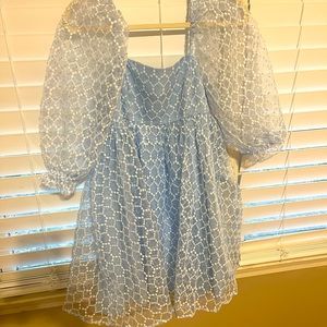 Bubble sleeve baby doll style dress